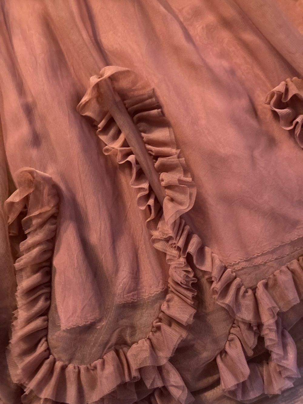 Anthropologie Felicity Tulle Ruffle Skirt in Rose - Picture 6 of 11